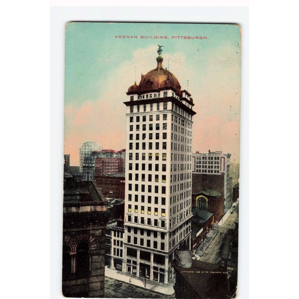 Keenan Building Pittsburgh PA Vintage Postcard 1912 Postmark Union News Co 970